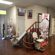 Selection of stair lifts inside Philadelphia Marx Medical store 